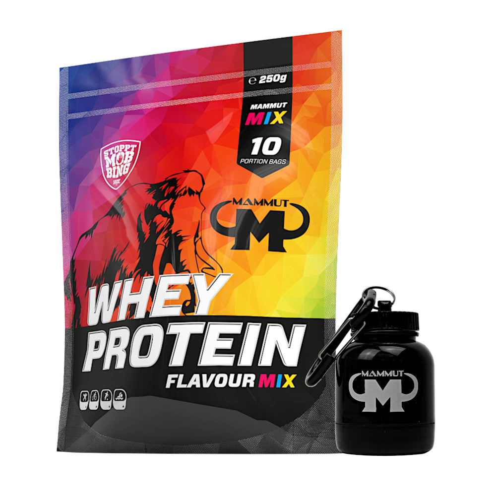 Whey Protein - Mixed Beutel - 10 x 25 g Zipp-Beutel + Powderbank