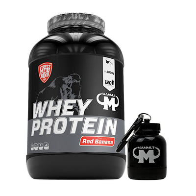 Whey Protein - Red Banana - 3000 g Dose + Powderbank