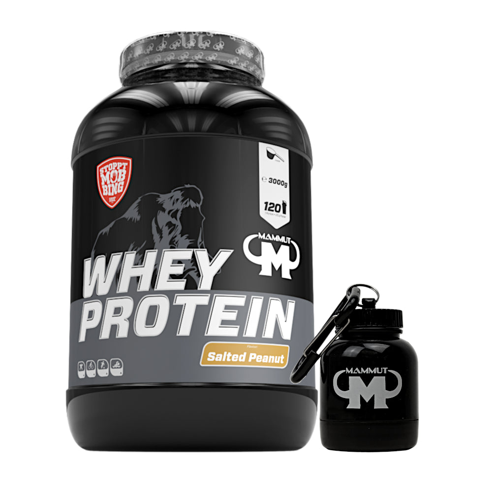 Whey Protein - Salted Peanut - 3000 g Dose + Powderbank