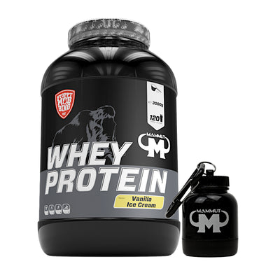 Whey Protein - Vanilla Ice Cream - 3000 g Dose + Powderbank