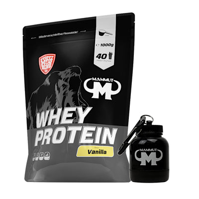 Whey Protein - Vanilla - 1000 g Zipp-Beutel + Powderbank