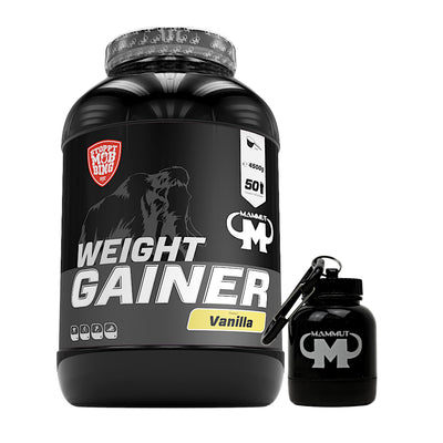 Weight Gainer Crash 5000 - Vanilla - 4500 g Dose + Powderbank