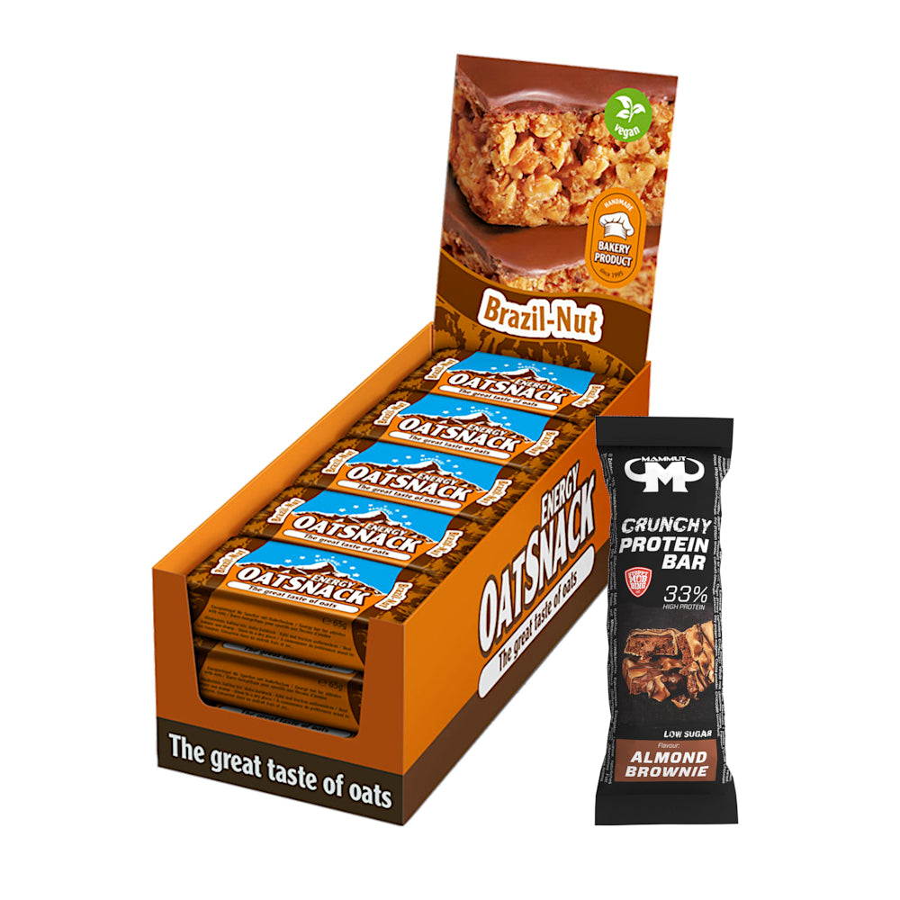 Oat Snack - Brazil-Nut - 975 g Faltschachtel + Protein Bar (Almond Brownie)#geschmack_brazil-nut