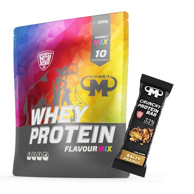 Whey Protein - Mixed Beutel - 10 x 25 g Zipp-Beutel + Protein Bar (Salty Peanut)#geschmack_mix-beutel-10-x-25-g