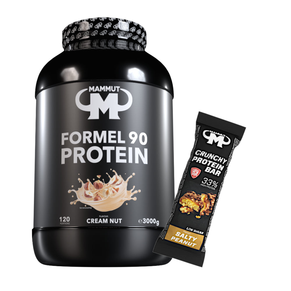 Formel 90 Protein - Cream Nut - 3000 g Dose + Protein Bar (Salty Peanut)#geschmack_cream-nut