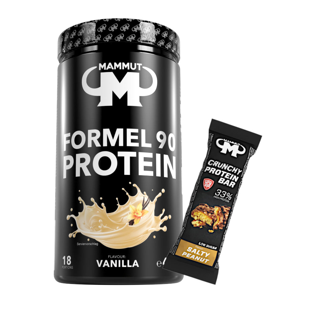 Formel 90 Protein - Vanilla - 460 g Dose + Protein Bar (Salty Peanut)#geschmack_vanille