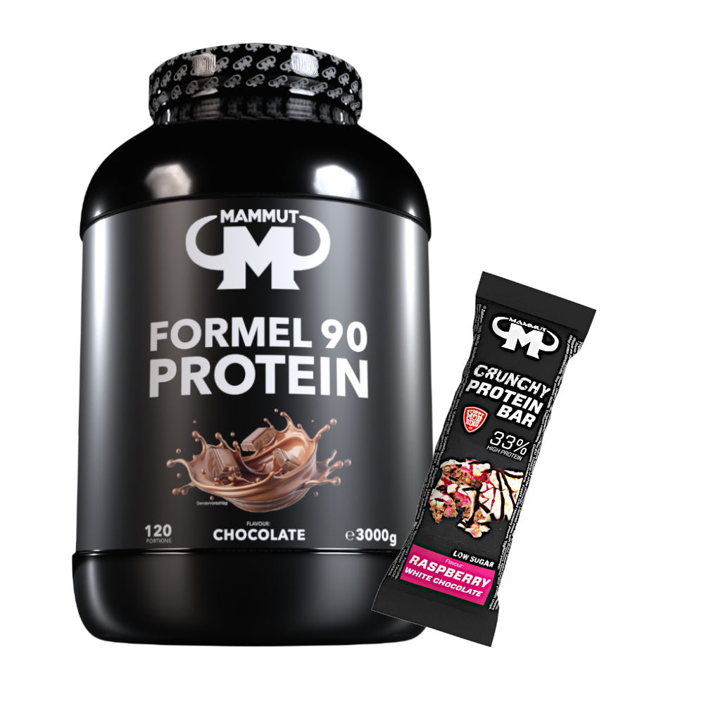 Formel 90 Protein - Chocolate - 3000 g Dose + Protein Bar (Raspberry White Chocolate)#geschmack_chocolate