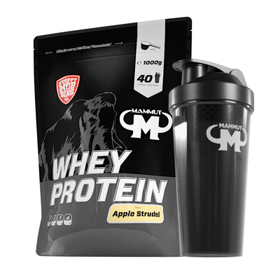 Whey Protein - Apple Strudel - 1000 g Zipp-Beutel + Shaker#geschmack_apple-strudel