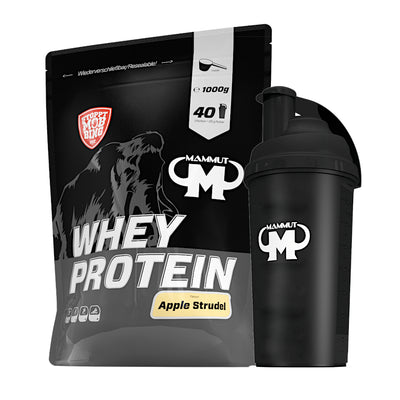 Whey Protein - Apple Strudel - 1000 g Zipp-Beutel + Shaker
