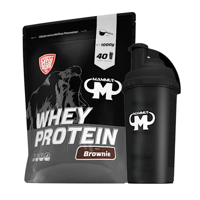 Whey Protein - Brownie - 1000 g Zipp-Beutel + Shaker