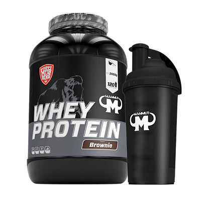 Whey Protein - Brownie - 3000 g Dose + Shaker