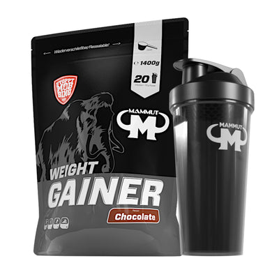 Weight Gainer Crash 5000 - Chocolate - 1400 g Beutel + Shaker#geschmack_schoko