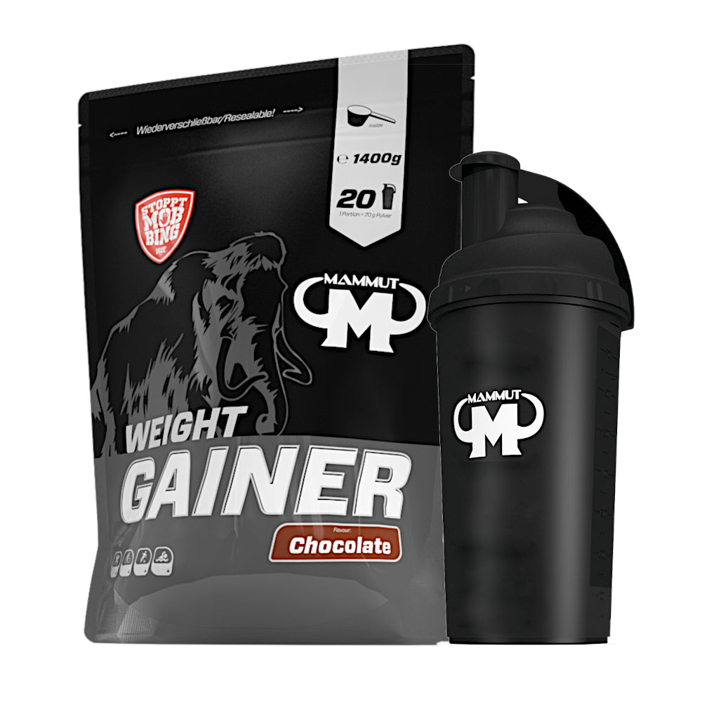 Weight Gainer Crash 5000 - Chocolate - 1400 g Beutel + Shaker#geschmack_schoko