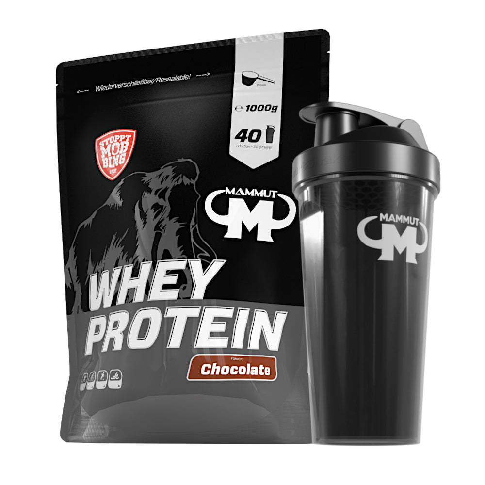 Whey Protein - Chocolate - 1000 g Zipp-Beutel + Shaker#geschmack_chocolate