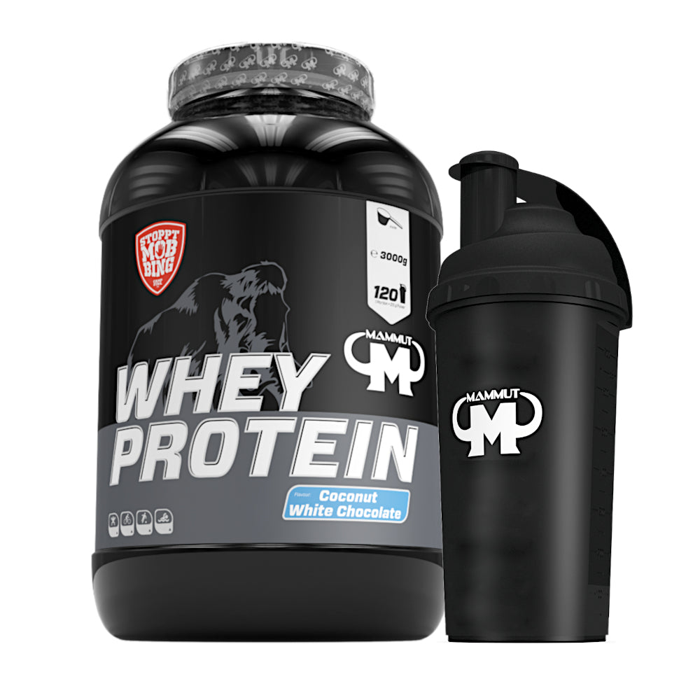Whey Protein - Coconut White Chocolate - 3000 g Dose + Shaker