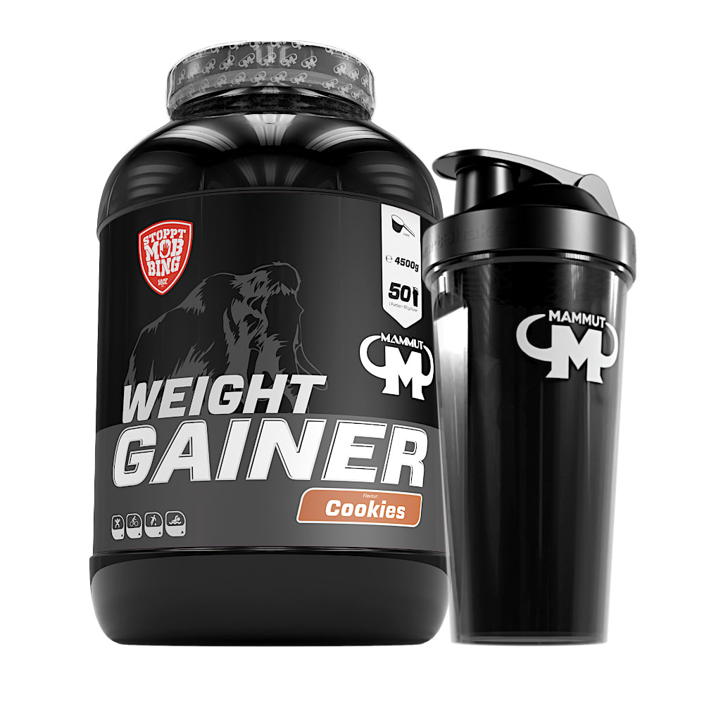 Weight Gainer Crash 5000 - Cookies - 4500 g Dose + Shaker#geschmack_cookies