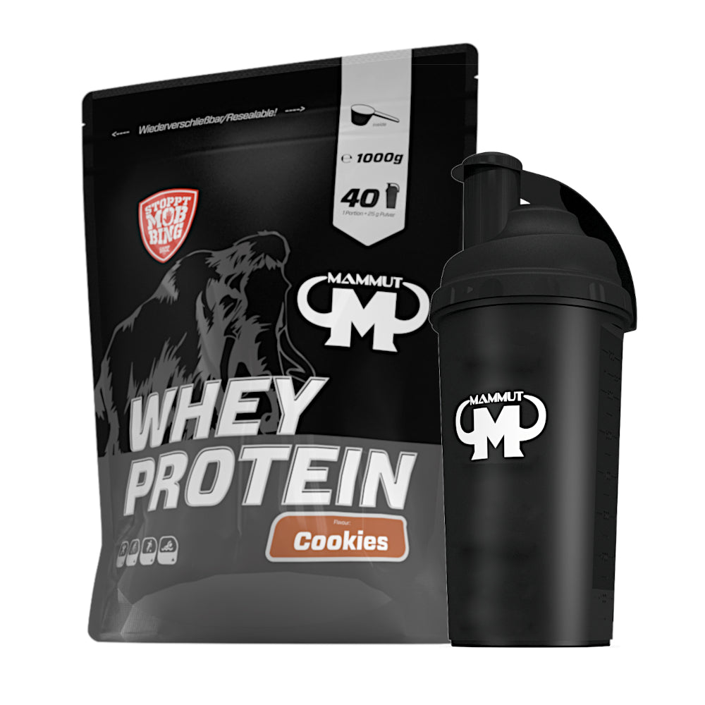 Whey Protein - Cookies - 1000 g Zipp-Beutel + Shaker#geschmack_cookies