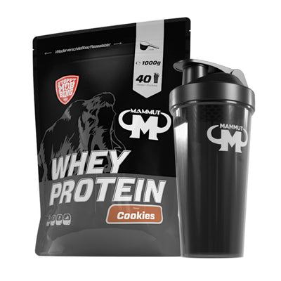 Whey Protein - Cookies - 1000 g Zipp-Beutel + Shaker#geschmack_cookies