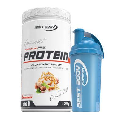 Gourmet Protein - Cream Nut - 500 g Dose + Shaker