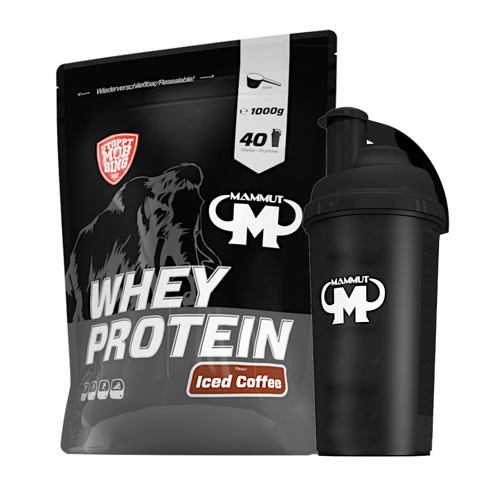 Whey Protein - Iced Coffee - 1000 g Zipp-Beutel + Shaker