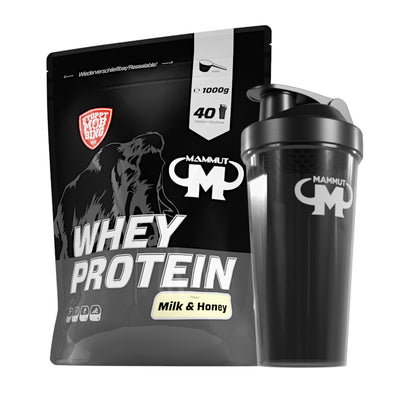 Whey Protein - Milk & Honey - 1000 g Zipp-Beutel + Protein Shaker#geschmack_milk-honey