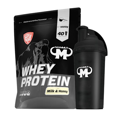 Whey Protein - Milk & Honey - 1000 g Zipp-Beutel + Protein Shaker
