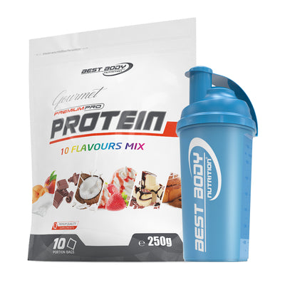 Gourmet Protein - Mix-Beutel (10 x 25 g) + Shaker#geschmack_mix-beutel-10-x-25-g