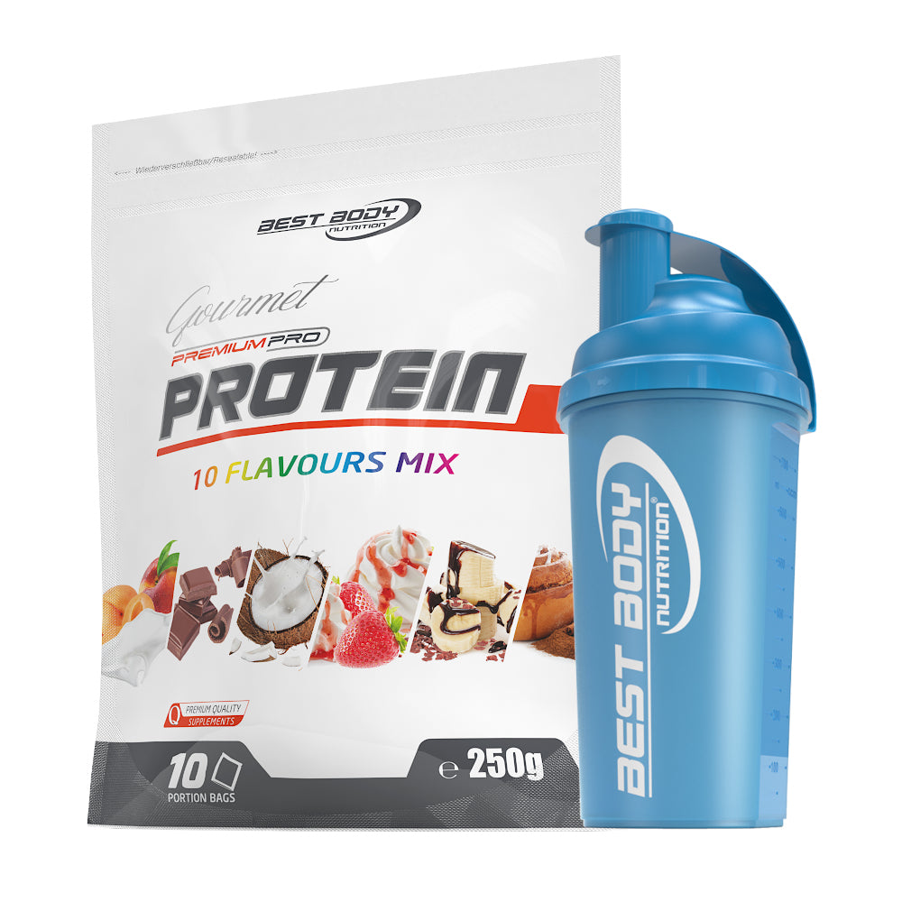 Gourmet Protein - Mix-Beutel (10 x 25 g) + Shaker