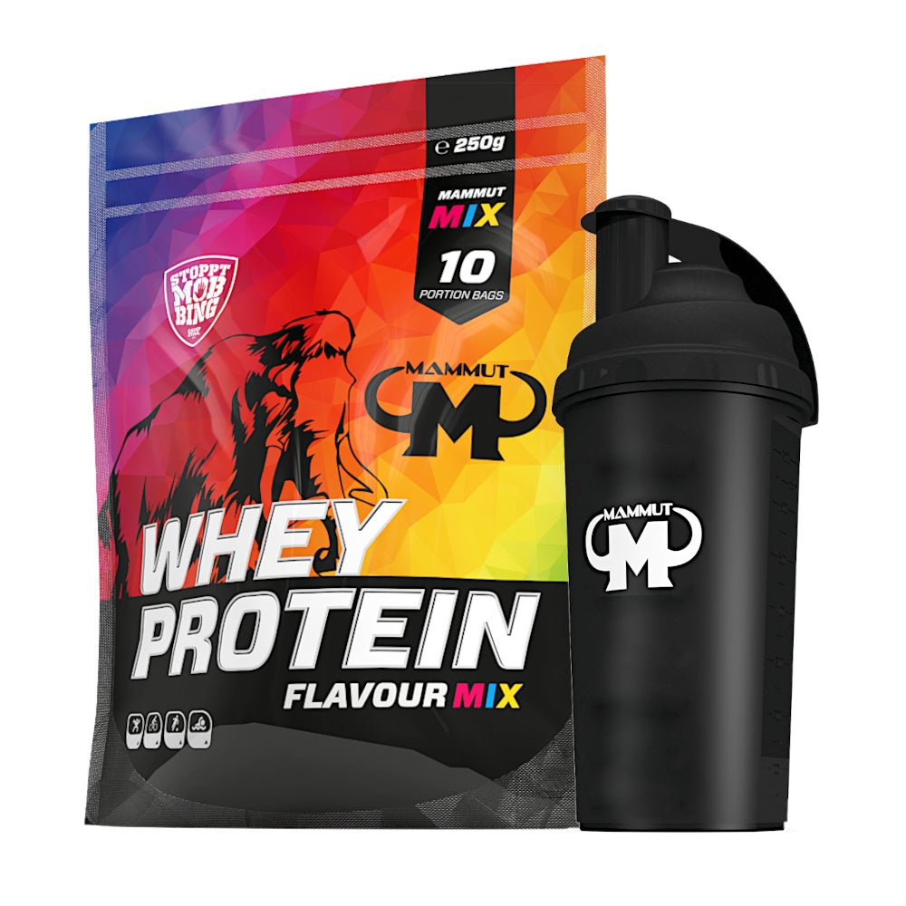 Whey Protein - Mixed Beutel - 10 x 25 g Zipp-Beutel + Protein Shaker#geschmack_mix-beutel-10-x-25-g