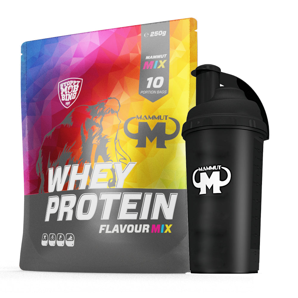 Whey Protein - Mixed Beutel - 10 x 25 g Zipp-Beutel + Protein Shaker#geschmack_mix-beutel-10-x-25-g