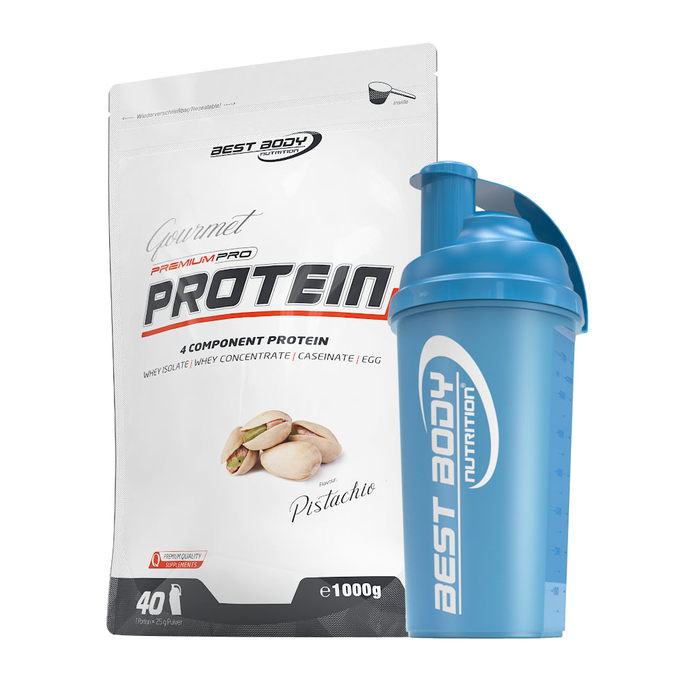 Gourmet Protein - Pistachio - 1000 g Beutel + Shaker