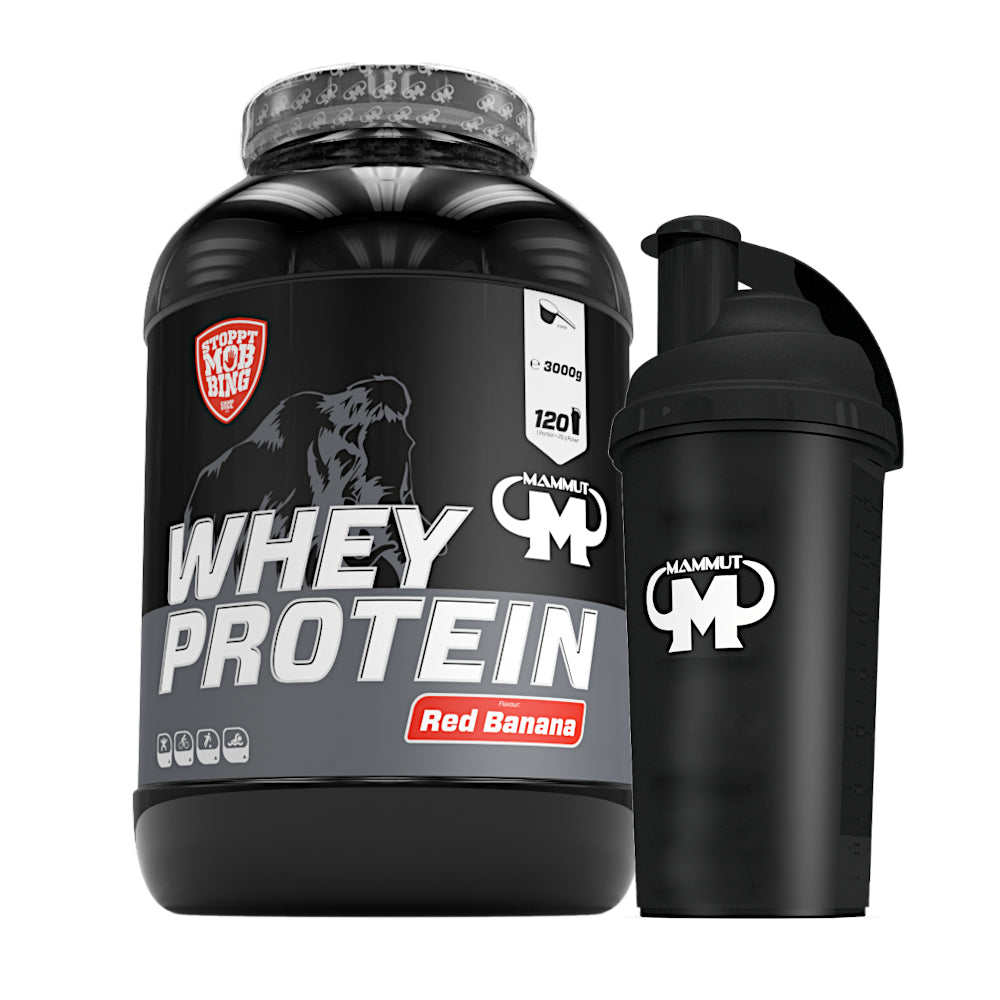 Whey Protein - Red Banana - 3000 g Dose + Shaker