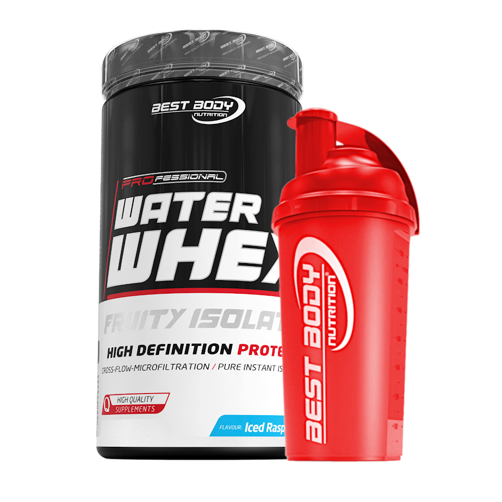 Professional Water Whey Fruity Isolat - Iced Raspberry - 460 g Dose + Shaker#geschmack_iced-raspberry