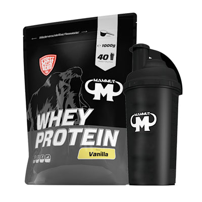 Whey Protein - Vanilla - 1000 g Zipp-Beutel + Shaker