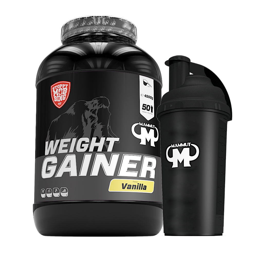 Weight Gainer Crash 5000 - Vanilla - 4500 g Dose + Shaker#geschmack_vanille