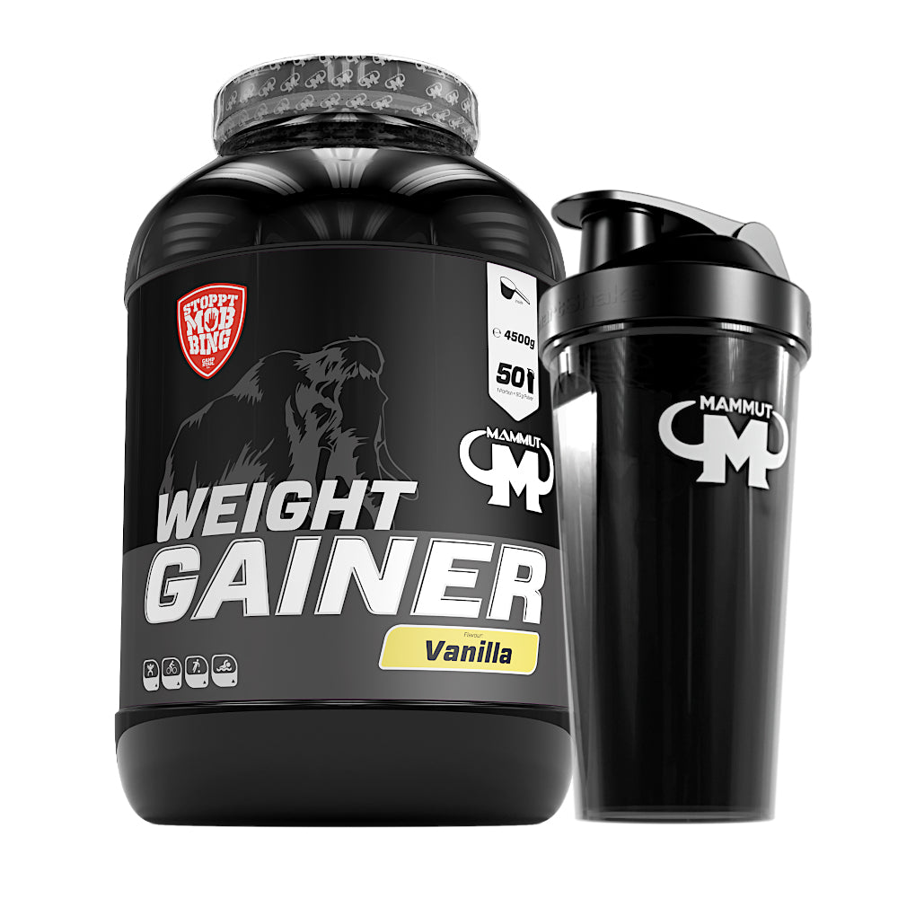 Weight Gainer Crash 5000 - Vanilla - 4500 g Dose + Shaker#geschmack_vanille