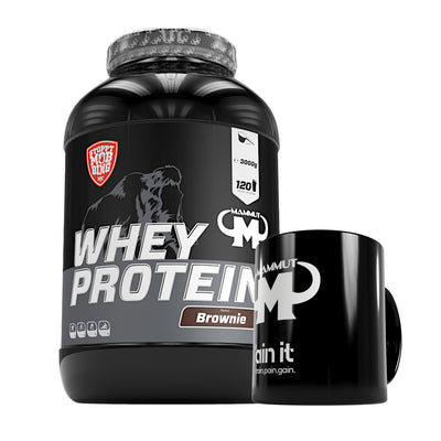 Whey Protein - Brownie - 3000 g Dose + Keramik Tasse