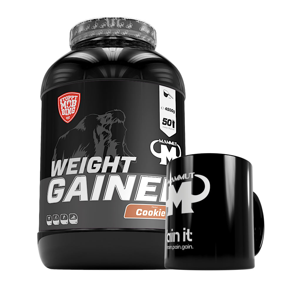 Weight Gainer Crash 5000 - Cookies - 4500 g Dose + Keramik Tasse#geschmack_cookies