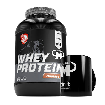 Whey Protein - Cookies - 3000 g Dose + Keramik Tasse