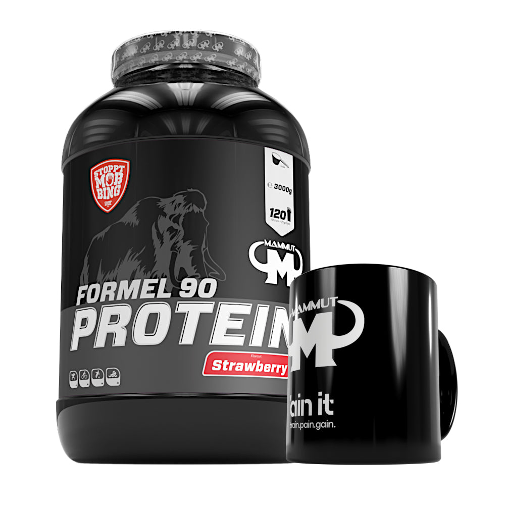 Formel 90 Protein - Strawberry - 3000 g Dose + Keramik Tasse