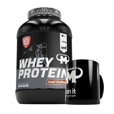 Whey Protein - Iced Coffee - 3000 g Dose + Keramik Tasse