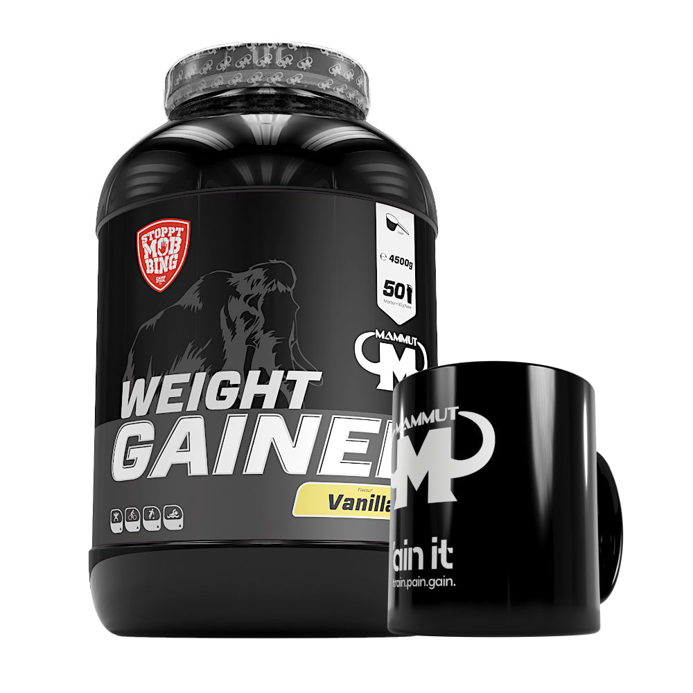 Weight Gainer Crash 5000 - Vanilla - 4500 g Dose + Keramik Tasse#geschmack_vanille