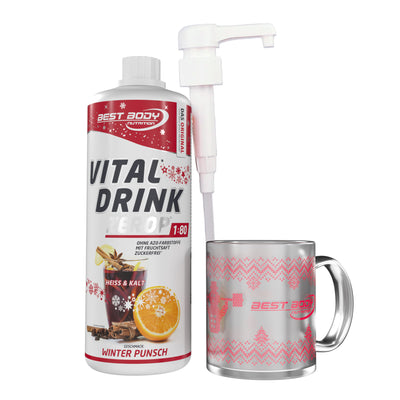 Vital Drink Zerop Bundle - Winter Punsch - mit Becher & Dosierpumpe#_